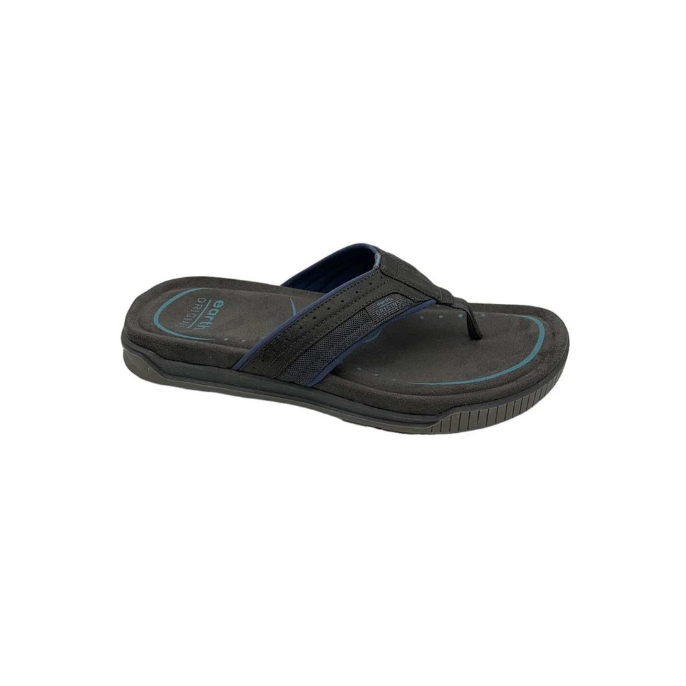 Earth Origins Men's Thong Sandals Santino Dark Gray - Medium